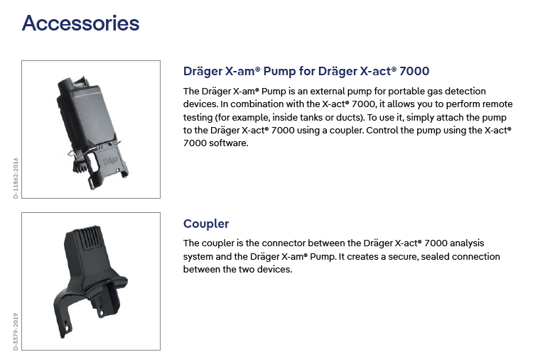Dräger X‑am® Pump for Dräger X‑act® 7000 draeger